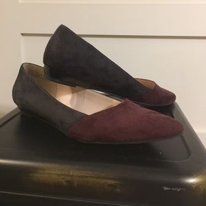 Andrew Geller Faux Suede Dual Color Flats